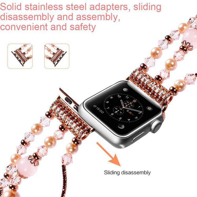 Jewelry Chain Watch Strap, iWatch Smart Watch Replacement Watch Strap, Watch Jewelry Crystal Watch Strap - Forever Rue 